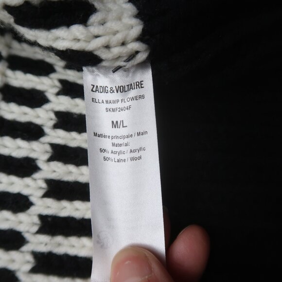 Zadig & Voltaire Ella Embroidered Cardigan Coat M/L - Picture 9 of 12